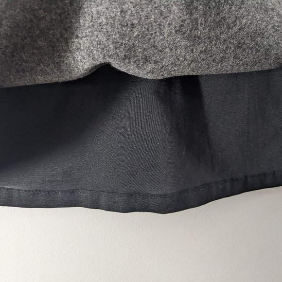 Madewell Gray Wool Blend Studio Zip A-Line Skirt Style F9118 Size 4 - Picture 7 of 9